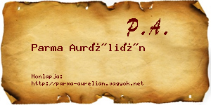 Parma Aurélián névjegykártya